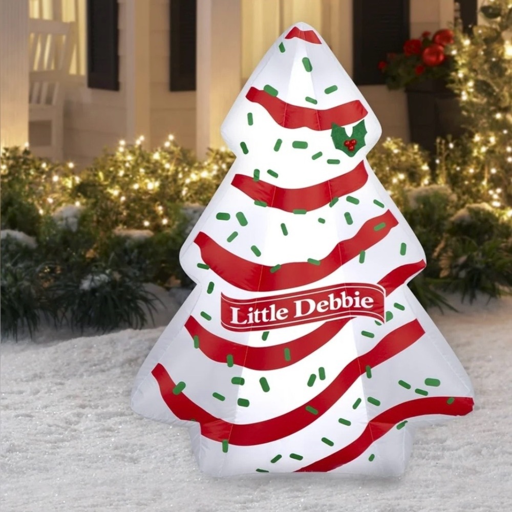 4.5 ft Little Debbie Snack Cake Tree Christmas Airblown Yard Inflatable
